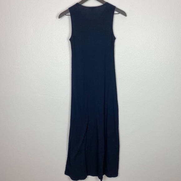 JAMES PERSE Navy Blue Stretch Rib Bodycon Tank Midi Dress - XS - NWT - Picture 4 of 5